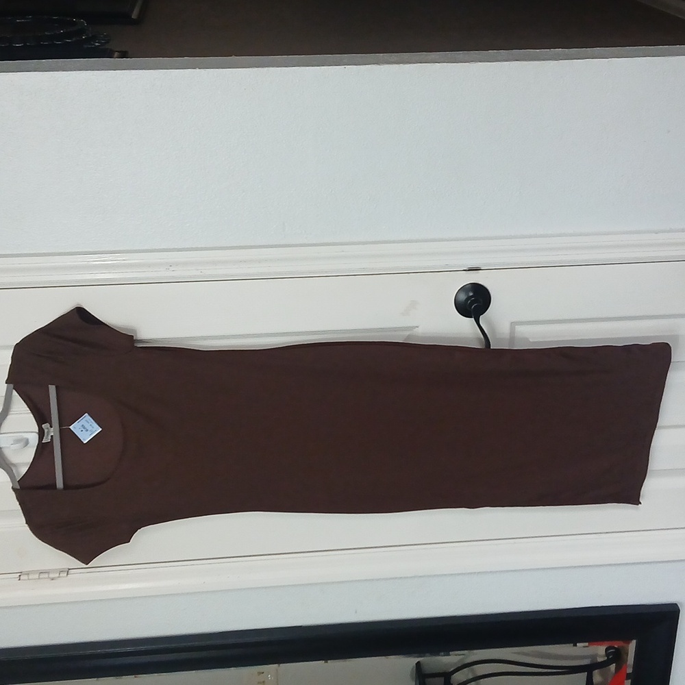 NWT Faded Rose Elegant Brown Midi Dress - Picture 2 of 4